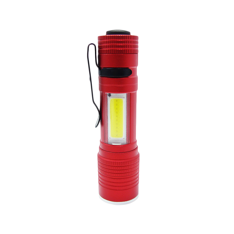 LS-FL25 Aluminum Alloy Red Dry Battery Flashlight