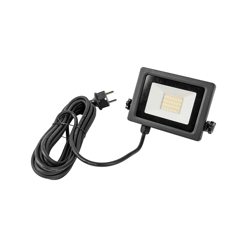 LD SERIES 10W 20W 30W 50W SMD2835 CHIP OUTDOOR FLOODLIGHT  3000K-4000K-6000K BLACK BODY ALUMINIUM with wire